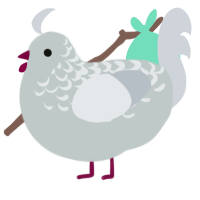 (unnamed), a silver and mist chicken with a half-lace pattern