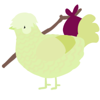 Sir Lancelot, a apple and lemon chicken with a lace pattern