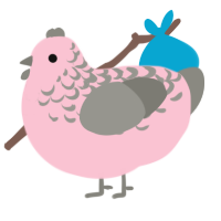 Ash Baby, a rose and ash chicken with a half-lace pattern