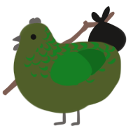 (unnamed), a olive and leaf chicken with a half-lace pattern