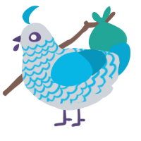 Ace of diamonds, a mist and cerulean chicken with a lace pattern
