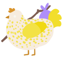 yolk, a cream and yellow chicken with a speckle pattern