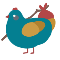 (unnamed), a sea and gold chicken