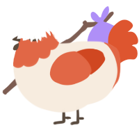 26004, a cream and vermilion chicken with a head pattern