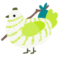 Battery Acid, a white and lime chicken with a bar pattern