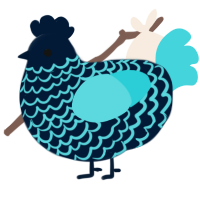 Broken, a tumblr and aqua chicken with a lace pattern