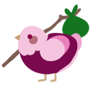 Strawbaby, a wine and pink chicken with a head pattern
