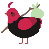 (unnamed), a sable and crimson chicken with a head pattern