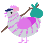 Jessie Pinkman, a mist and orchid chicken with a bar pattern