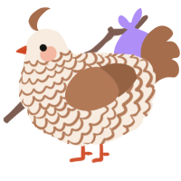 (unnamed), a cream and brown chicken with a lace pattern