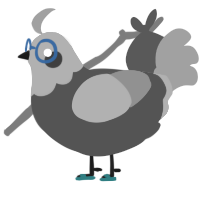 Pascal Curious, a maroon and vermilion chicken with a head pattern