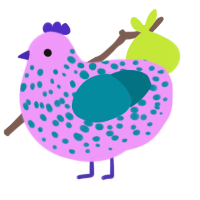(unnamed), a lavender and sea chicken with a speckle pattern