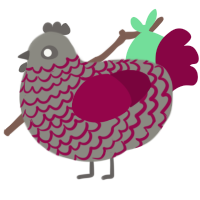 (unnamed), a ash and maroon chicken with a lace pattern