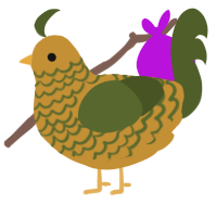 (unnamed), a gold and olive chicken with a lace pattern