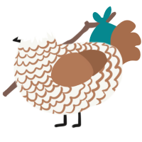 (unnamed), a white and brown chicken with a lace pattern