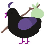 Minecraft Enderman, a sable and overcast chicken