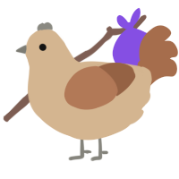 coco, a beige and brown chicken