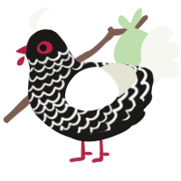 (unnamed), a sable and white chicken with a lace pattern