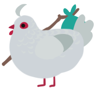 pink eye, a mist and silver chicken with a half-lace pattern