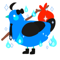 Blushy blushy, a sapphire and sable chicken