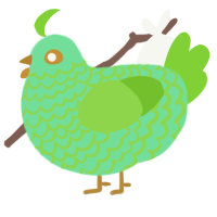 Woop Woop, a spring and grass chicken with a lace pattern