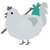 (unnamed), a mist and silver chicken with a lace pattern