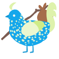 experiencing horrors, a sky and apple chicken with a speckle pattern