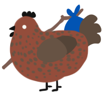 Granite, a russet and bark chicken with a speckle pattern