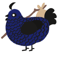 (unnamed), a navy and sable chicken with a lace pattern
