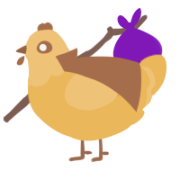 Zora, a honey chicken with a head pattern