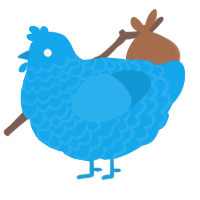 tweeter, a sky chicken with a lace pattern