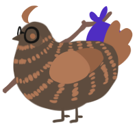 A bark and brown chicken with a bar pattern