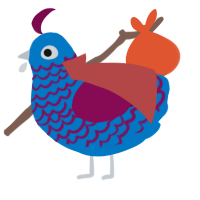 Spuder Man, a sapphire and wine chicken with a lace pattern