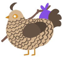 shell, a beige and bark chicken with a lace pattern