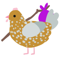 (unnamed), a gold and silver chicken with a speckle pattern