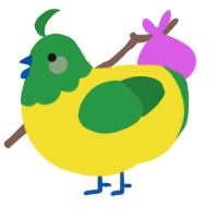 Summer Sunbeam, a yellow and viridian chicken with a head pattern