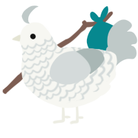 (unnamed), a white and silver chicken with a lace pattern