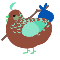 (unnamed), a russet and mint chicken with a half-lace pattern