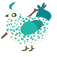 (unnamed), a white and turquoise chicken with a speckle pattern