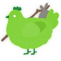 Wraith, a grass chicken with a double-lace pattern