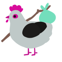 (unnamed), a silver and sable chicken
