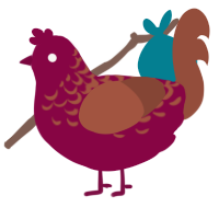 (unnamed), a maroon and russet chicken with a half-lace pattern