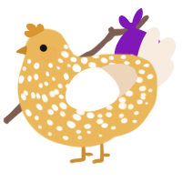 (unnamed), a honey and cream chicken with a speckle pattern