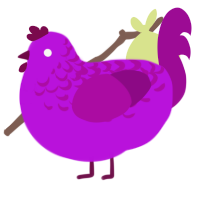 (unnamed), a amethyst and plum chicken with a half-lace pattern