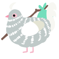 Daisy Tonner, a silver and white chicken with a bar pattern