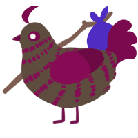 XYY, a bark and wine chicken with a bar pattern