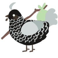 (unnamed), a sable and silver chicken with a lace pattern