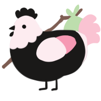 (unnamed), a sable and rose chicken with a head pattern