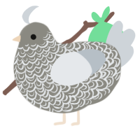 Dove, a ash and mist chicken with a double-lace pattern