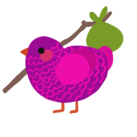I LOVE YOU SFM, a plum and fuchsia chicken with a lace pattern